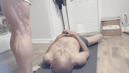 Tempest Jones testing out foot on Mister