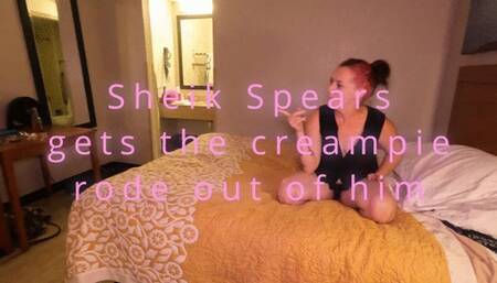 Sheik Speaks returns and gets the creampie rode out of him