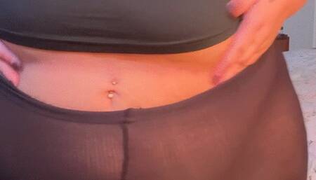 Big Belly a Huge Ass and Big Legs in Tights