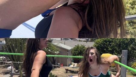 Crotch busting revenge for stink face