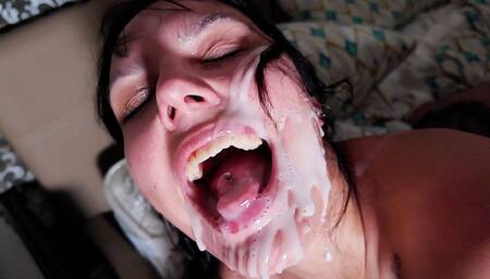 Bukkake Loving Teen Rough DP Gangbanged