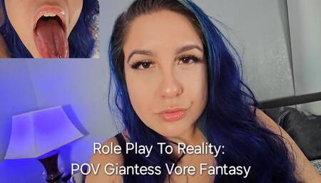 720P Role Play To Reality: POV Giantess Vore Fantasy