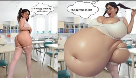 Vore belly- I eat all my classroom