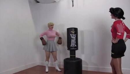 Custom Video: Never Kick A Woman Round 3! Female Boxing Fighting Parody with Galas & Arielle Lane - HD mp4