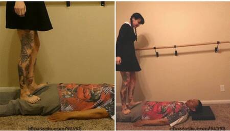 Trampled stomped and brutal face standing by Wednesday Addams (Dual Angle) - Full HD