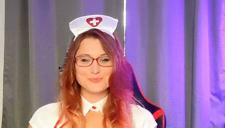 Nurse Ivy Takes Your Sample-- Hot Redhead Gives JOI