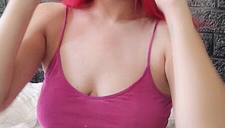 Chainsmoking 2 cigs - Deep inhales - No bra