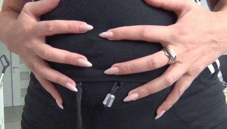 poking around in my belly button with a piercing c