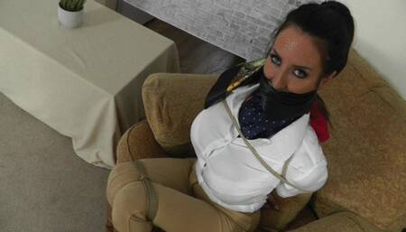 Charlie Monaco the Arab Equestrian Heiress, Tied & Gagged with Headscarf