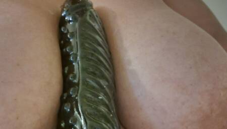 Chubby Babe Fucks Big Black Dildo