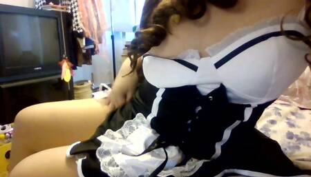 Submissive Horny French Maid Slut Dirty Talk Waiting for Master in Bed