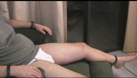 Faith Jerks Off Tied Up Guy Till He Cums Then She Rubs His Cum On Herself! (mp4)