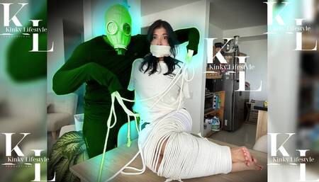 Simona Caught in a Fish Rope Tail By Alien Limbs (Roleplay, Microfoam Covered Ballgag, Struggling, Rope Bondage, Barefoot, Hopping, Special Effects)