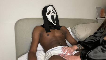 She tames Ghostface using her handjob skills