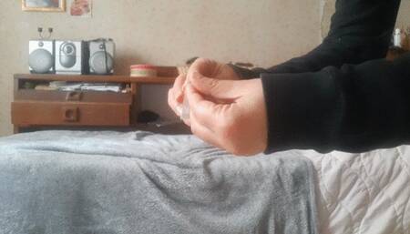 PLAYING WITH A SUPPO UNTIL IT MELTS IN MY ASS