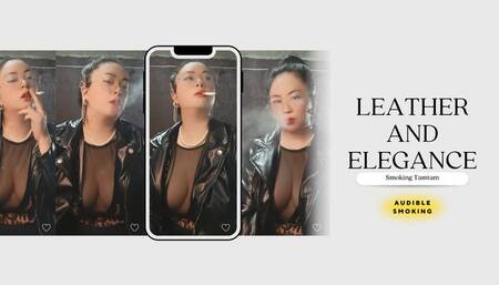Leather and Elegance - Smoking Cork - Leather - Leopard prints - Audible Smoking sounds