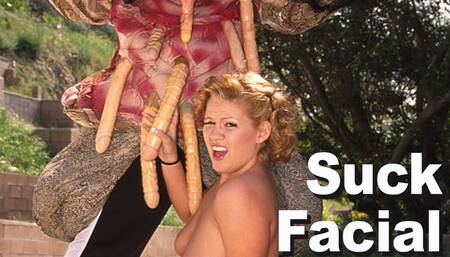 Claire James & Cock Monstrer (Johnny Thrust) Suck Facial Drench GMNT-EP04-02