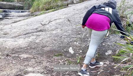Yoga Stretch - Sexy Tease at River Side - Rare - Outdoor Indian Erotica