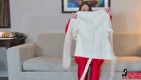 Sarah's Secure Straitjacket Struggle (MP4 Format)