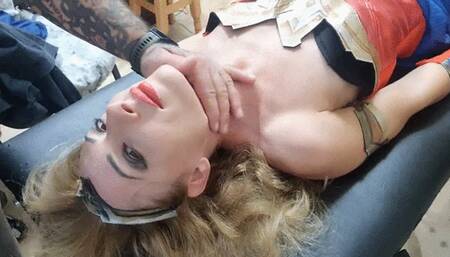 face, tits, stomach massage