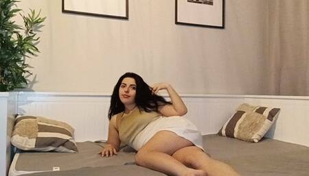 farting in skirt and showing my ass for you =