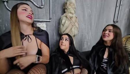 TABOO KISSES TRIO HALLOWEEN - VOL #637 - JOYCE, MEG and BRUNA GALLI - OCT 2024 - CLIP 01