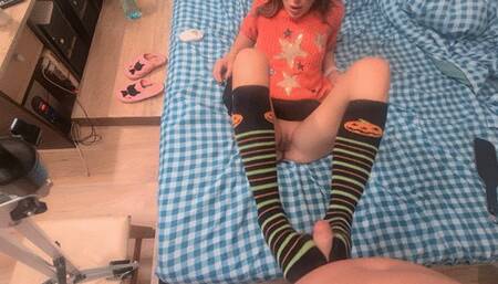 footjob hellboy cock diff angles view