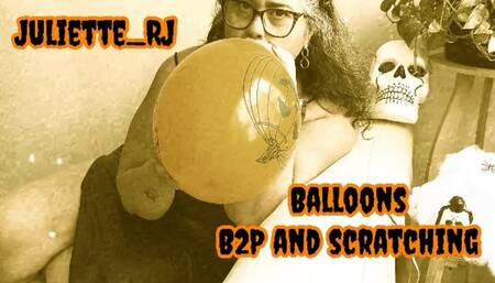 Juliette-RJ and Halloween Balloons - BALLOONS B2P - LOONER GIRL - BALLOONS NON-POP - FOOT FETISH