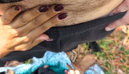 ASIAN GRANNY TOUCHING YOU OUTDOORS | Tina