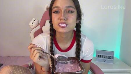 Playing with strawberries