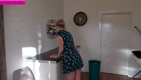 Stuck Upside Down in a Bin Wearing Latex Panties