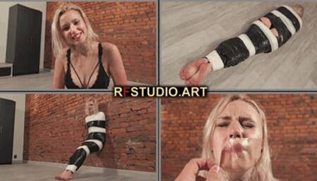 Astrid Barefoot Mummification + Release from Wrap (UHD 4K MP4)
