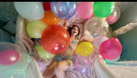 Fun in a Room Full of Balloons