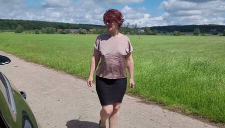 Deepthroating and Pissing and Creampie - This is outdoor sex