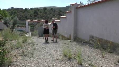 Slave ThannaA - First ever Bondage Walk Training in the spanish woods - Part 1 mp4 SD