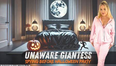 Unaware Giantess Spying Before Halloween Party POV