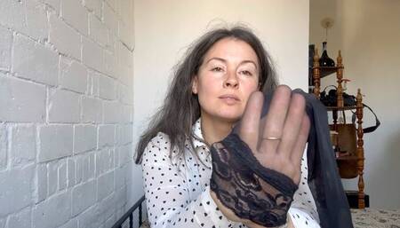 black nylon stokings over Chamy head avi