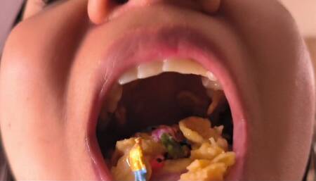 vore tiny man with cereal