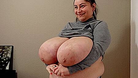 Maja meets Alice Part 203 - Alice strips out of her tight Grey Sweater (Clip No 2660 - wmv version)