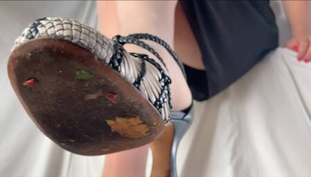 A Shoefetish and Crush Fetish Dream in Nylons and T-Strap Heels - POV and underglass views on Tramplegirls Heels, Shoefetish and Crush Fetish