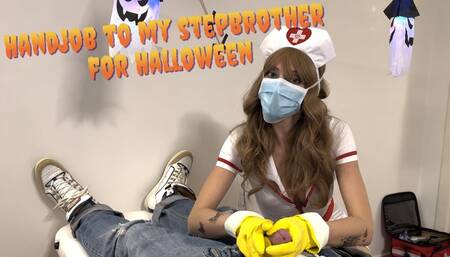Jerking off my Stepbrother before the Halloween Party (MOV)