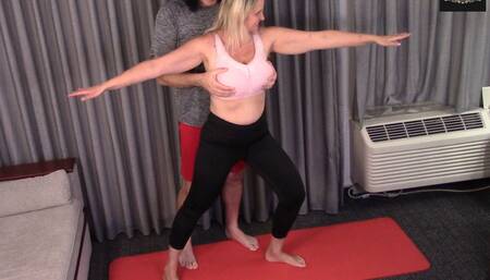 Private Yoga Lesson with Pervy/arrogant Instructor Turns Orgasmic