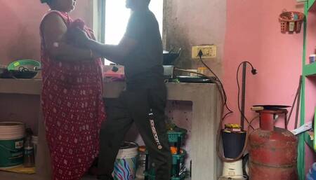 Some Romantic Moments with My Sexy Aunty in Kitchen