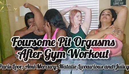 Sweaty Armpit Fetish Pit Orgasms After Gym Workout with Ami, Juicyy, and Paris 4k