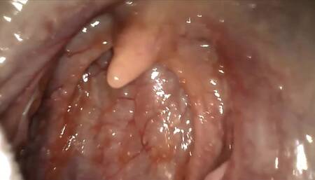 Giant sucks up and swallows a tiny man