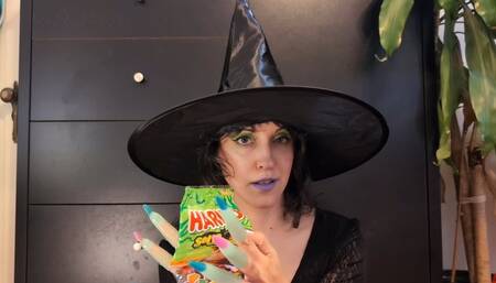 Sour Gummy Bats ASMR With Witch Bella