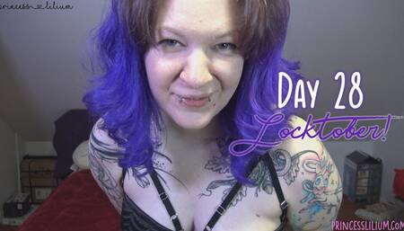 Tattooed brat femdom Princess Lilium gives you Locktober day 28 task! Edging, public play, tease and denial! (HD mp4)