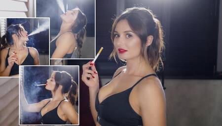 Sports girl with Marlboro