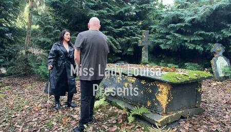 A Harsh Caning For The GraveYard Pervert!