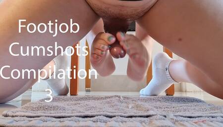 Footjob Cumshots Compilation 3